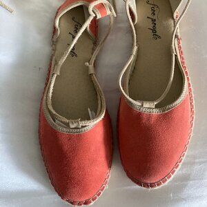 Free People orange espadrille lace up shoes - size 8